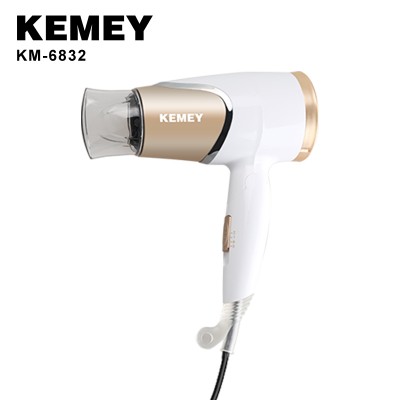 KEMEY KM-6832 Professional Foldable Electric Hairdryer Fast Drying Foldable Blow  Hair Dryer Hair Styling Tools